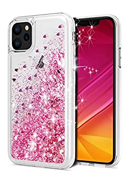 【中古】【輸入品・未使用】WORLDMOM iPhone 11 Pro Max用ケース 二層デザイン キラキラ光る液体 フローティング スパークル カラフル グリッター ウォーターフォール TPU