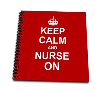 【中古】【輸入品・未使用】3dRose db_157745_3 「KEEP CALM AND NURSE ON」ミニノートパッド レッド 看護を続ける 看護の日ギフト 楽しい 仕事 ユーモア モダン スタイリッ