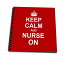 【中古】【輸入品・未使用】3dRose db_157745_3 「KEEP CALM AND NURSE ON」ミニノートパッド レッド 看護を続ける 看護の日ギフト 楽しい 仕事 ユーモア モダン スタイリッ