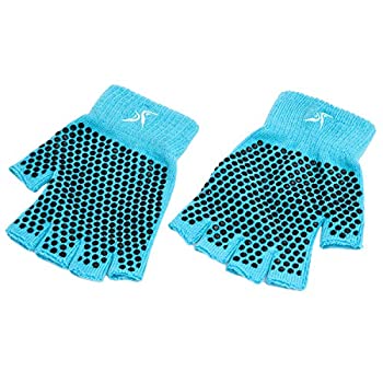 【中古】【輸入品・未使用】ProsourceFit Grippy ヨガグローブ フリーサイズ ノンスリップ 指なしデザイン アクア