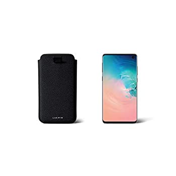 【中古】【輸入品・未使用】Lucrin - Galaxy S10/ S9 対応プルアップストラップ付きケース - ヤギ革 ブラック ET2337_CHEV_NRR