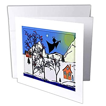 【中古】【輸入品・未使用】SmudgeArt All Thingsクリスマス???エンジェルシルエット1???グリーティングカード Set of 12 Greeting Cards