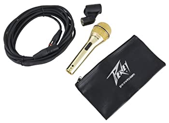 【中古】【輸入品・未使用】Peavey Pvi 2 Dynamic Gold Vocal Cardiod Microphone with XLR Cable and Clip by Peavey