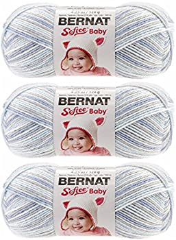 【中古】【輸入品・未使用】Bernat Bulk Buy Bernat Softee Baby Yarn Ombres 毛糸 並太 ブルー系 360g 約850m