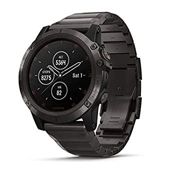 【中古】【輸入品・未使用】Garmin Fenix 5 Plus プレミアム マルチスポーツ GPS スマートウォッチ カラーTOPOマップ 心拍数モニタリング機能搭載 5X Plus 010-01989-04