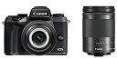 【中古】Canon ミラーレス一眼カメラ EOS M5 クリエイティブマクロ ダブルレンズキット EF-M28mmF3.5IS EF-M18-150mm F3....