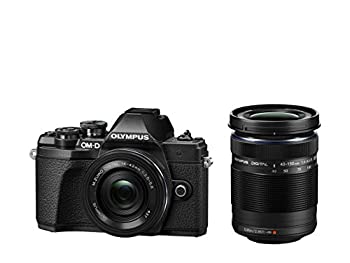 【中古】【未使用未開封】OLYMPUS ミラーレス一眼カメラ OM-D E-M10 MarkIII EZダブルズームキット ブラック