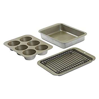 (1%カンマ% Brown) - Nordic Ware Compact Ovenware Aluminized Steel 5 Piece Bakeware Set