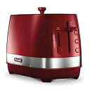 【中古】デロンギ(DeLonghi) アクティブ シリーズ ポップアップトースター レッド CTLA2003J-R