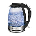 【中古】ハミルトン ビーチガラス 電気湯沸かし器 ウォーターボイラー ヒーター 1.7L コードレス LEDインジケーター メッシュフィルター内蔵 自動シャッ