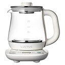 【中古】【未使用未開封】LALALUCTUS(ラララクタス) クックケトル 800ml 温度調整6段階 保温機能付き ガラスケトル 湯せん つぼ型容器ポット 茶...