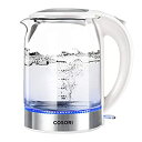 【中古】COSORI 1.7L Electric Kettle with Upgraded 100% Stainless Steel Filter%カンマ%Inner Lid & Bottom%カンマ%Glass Water Boiler & Tea Heater with L