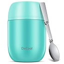 【中古】DaCool 断熱ランチコンテナ ホットフードジャー 16オンス ステンレススチール 真空弁当ランチボックス 子供 大人 スプーン付き 漏れ防止 ホット