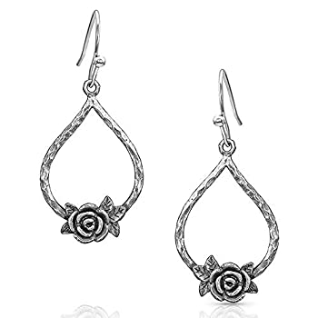 【中古】【輸入品・未使用】Montana Silversmiths ローズスイングイヤリング