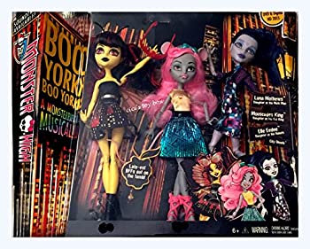 【中古】【輸入品・未使用】輸入モンスターハイ人形ドール Monster High Boo York Boo York A Monsterrific Musical - Luna Mothews%カンマ% Mouscedes King%カンマ% and Elle Eed