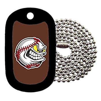 【中古】【輸入品・未使用】ミリタリードッグタグ - ANGRY BASEBALL BROWN ドッグタグネックレス - Tag-Z