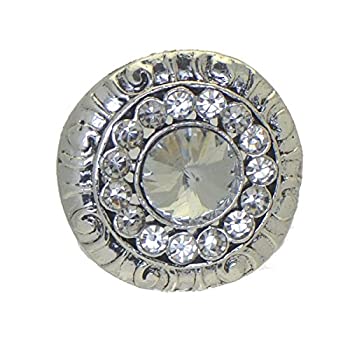 【中古】【輸入品・未使用】Moluccellaアンティークシルバートーンクリスタルスカーフクリップ