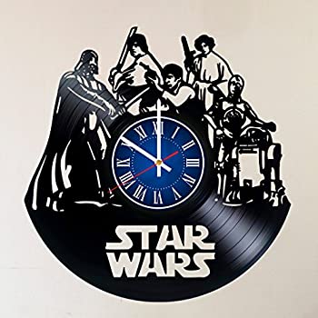 【中古】【輸入品・未使用】STAR WARS 12インチ/30cm ビニール製レコード壁掛け時計 - モダンで大きなダース・ベイダーとルーク・スカイウォーカーアート - 男の子へのギフ