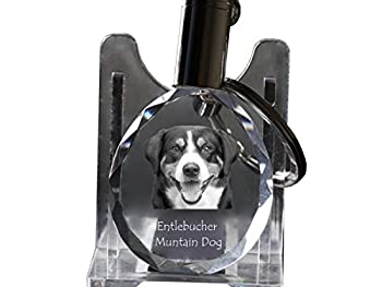 【中古】【輸入品・未使用】Entlebucher マウンテンドッグ 犬のクリスタルキーリング キーチェーン ギフトに最適