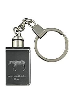 【中古】【輸入品・未使用】American Quarter Horse Horseクリスタルキーリング、キーチェーン、、優れたギフト