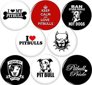 【中古】【輸入品・未使用】Pitbulls 8新しい1?%ダブルクォーテ%インチ25?mmボタンピンバッジラブハートMy Pitbull保存PrideストッキングStuffe。。。