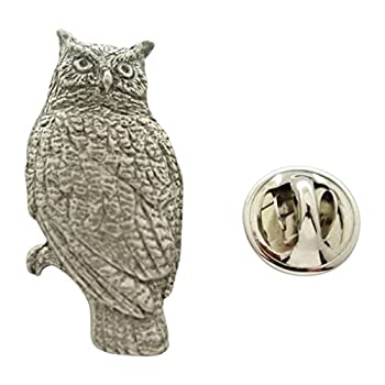 【中古】【輸入品・未使用】Sarah's Treats & Treasures グレートホーンフクロウピン アンティークピューター ラペルピン