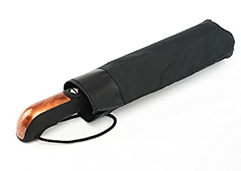 【中古】【輸入品・未使用】41インチ ゲントストロムプルーフ雨傘 - 自動開閉式 3段折りたたみ ストリートハンドル ブラック トラベル傘