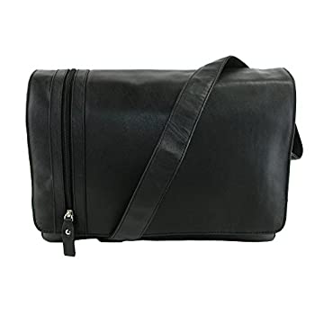 【中古】【輸入品・未使用】CTMメンズレザースリムモダンなスタイルのメッセンジャーブリーフケース、ブラック