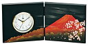 【中古】【未使用未開封】屏風時計(中) 富士さくら (富士山)M14326-3