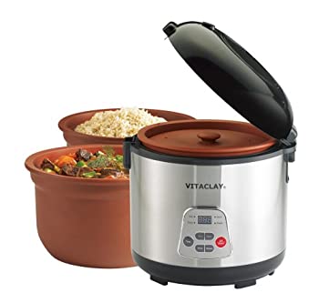 【中古】VitaClay VF7700-6 Chef Gourmet 6-Cup Rice and Slow Cooker by VitaClay