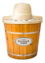 【中古】Nostalgia ICMP400WD Vintage Collection 4-Quart Wood Bucket Electric Ice Cream Maker with Easy-Clean Liner by Nostalgia