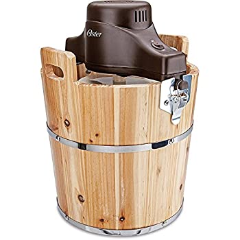 【中古】Oster 4-Quart Wood Bucket Ice Cream 