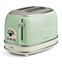 【中古】アリエテ ポップアップトースター 750W パンくずトレイ付き 冷凍パン イタリアデザイン グリーン 155GN