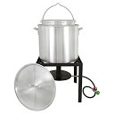 【中古】【未使用未開封】Zatarains ニューオーリンズスタイル 80 QT ザリガニ調理器キット クォーツ シルバー