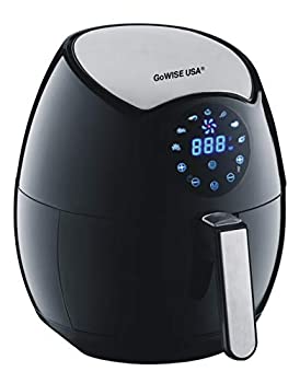 【中古】【未使用未開封】GoWISE USA GW22621 4th Generation Electric Air Fryer w/ Touch Screen Technology%カンマ% Button Guard & Detachable Basket - Black 3.7 QT%カン