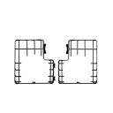 【中古】NORITZ ノーリツ 全面補助ゴトク 天板75cm幅用 左右2分割 ブラック DP0139