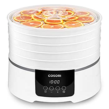 yÁzygpJzCOSORI Food Dehydrator Machine (50 Recipes) Dryer for Fruit%J}% Meat%J}% Beef Jerky%J}% Vegetables Dog Treats%J}% 5 BPA-Free Trays%