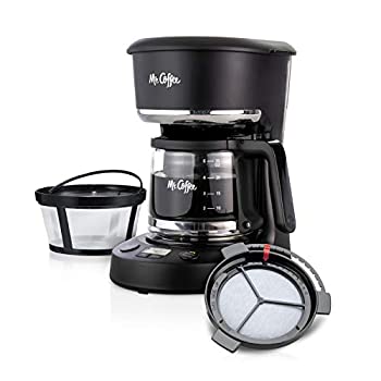 【中古】Mr. Coffee 5カップ プログラム可能 25オンス ミニ 今すぐ抽出 水ろ過 ナイロン再利用フィルター コーヒーメーカー ブラック