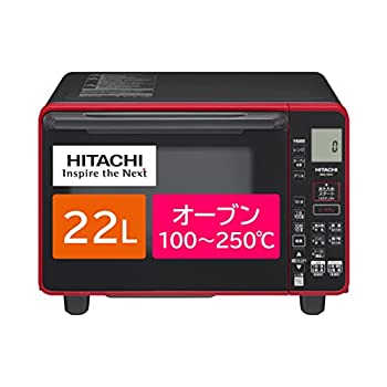 【中古】【未使用未開封】日立 電子レンジ オーブンレンジ 22L 温度センサー シンプル操作 MRO-HE4Y R レッド