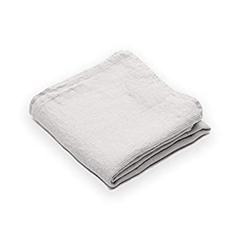 【中古】シルバーリネンワッフルバスタオルWashed 39 x 63 シルバー 10