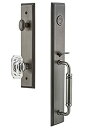 【中古】【未使用未開封】Grandeur 848820 Hardware Carre' ワンピースダミーハンドルセット Cグリップとバゲットクリアクリスタルノブ アンティークピューター