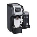 【中古】ハミルトンビーチ 49949 FlexBrew シングルサーブ フルポット コーヒーメーカー K-Cupポッドと地面に対応 ブラック 泡立て器付き