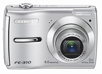 【中古】Olympus FE-310 8MP Digital Camera with 5x Optical Zoom (Silver) by Olympus