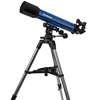 【中古】MEADE 天体望遠鏡 AZM-90 屈折式 アクロマート 口径90mm 焦点距離600mm ブルー 997064