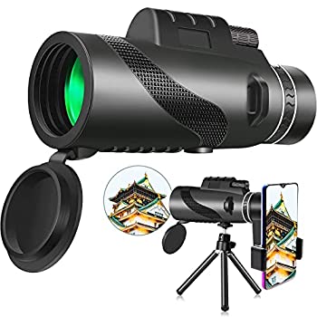 【中古】LMLFC 単眼望遠鏡 80x100 スマホ対応 BAK4プリズム 野鳥観察 自然観察 山登り IPX6防水 耐衝撃 望遠レンズ スマホアダプタ付き