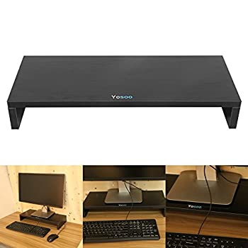 【中古】【輸入品・未使用】木製モニタースタンドライザー 液晶ディスプレイコンピュータ ノートパソコンスタンド デスクホルダー モニター ライザー デスクトップディスプ