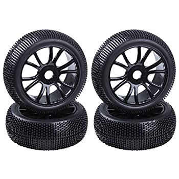 【中古】【輸入品・未使用】Hobbypark1/8バギータイヤとホイール17mm六角ドライブハブフォームインサートRCオフロードカー交換用部品4個入りType1405ブラック1
