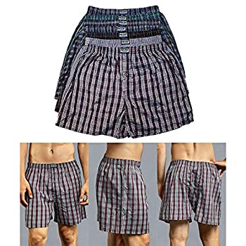 【中古】【輸入品・未使用】12 ロット メンズ ボクサー トランク 格子柄 ショーツ 下着 サイズ 2XL 快適 ウエストバンド 46-48