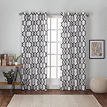 【中古】【輸入品・未使用】ExclusiveHomeCurtainsKochiリネンブレンドグロメットトップカーテンパネルペア54x108インディゴ2枚