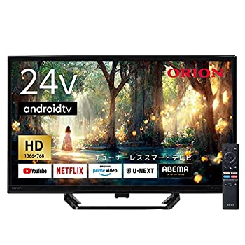 【中古】オリオン 24V型 チューナーレス スマートテレビ AndoroidTV搭載 HD YouTube NETFLIX prime video対応